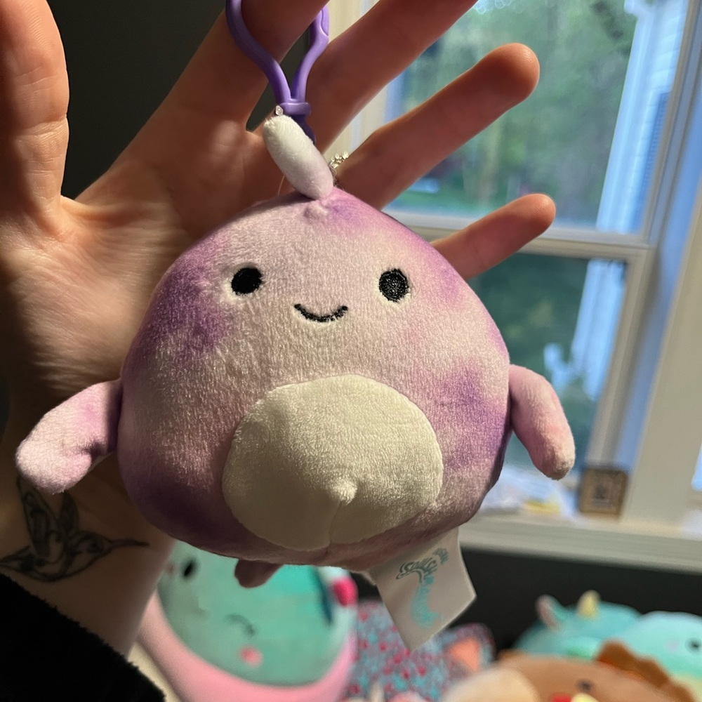 NWT Squishmallows Narwhal Clip Nabila